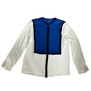 Dana Buchman Blue and White Blouse